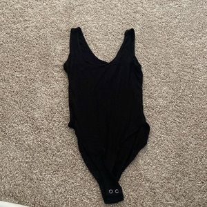 Plain black bodysuit